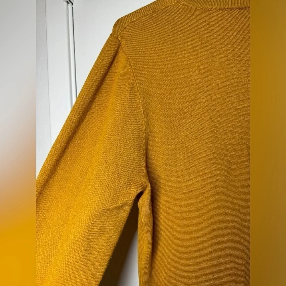 Cielo Mustard Yellow Button Front Long Sleeve Cardigan Sweater Size Large